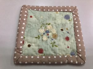 パッチワーク　あひるちゃん　コースター　の写真